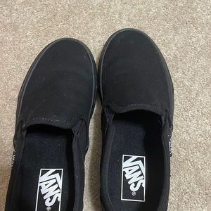 Black slip on vans